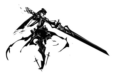 Anime Girl Girl Anime Sword Monochrome Hd Wallpaper Pxfuel