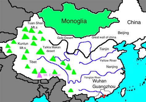 Ancient China Map Kunlun Shan Mountains