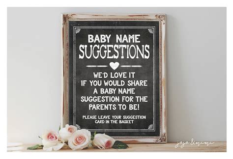 Instant Baby Name Suggestions Printable Baby Shower Etsy