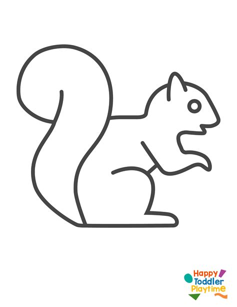 Acorn Painted Squirrel Craft With Free Template Happy Toddler Playtime