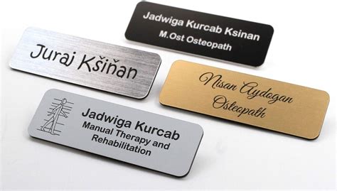 Personalized Premium Name Badge Staff Id Tag With Pin