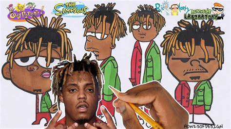 Draw Juice Wrld In 4 Different Styles 🌍 🏽 Youtube