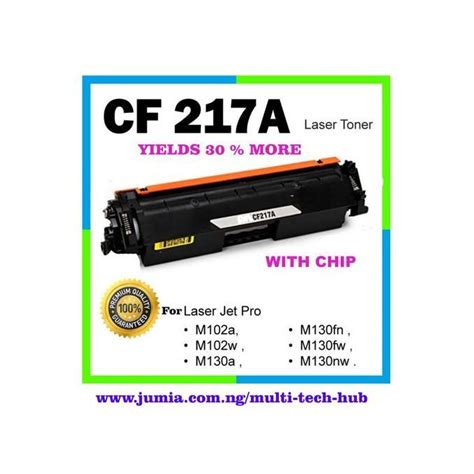 Our toner cartridges are precisely engineered with brand new parts at our manufacturing. Generic 17A ( CF217A ) Toner Cartridge For HP LaserJet Pro MFP M130, M102w M102a M130nw M130fw ...