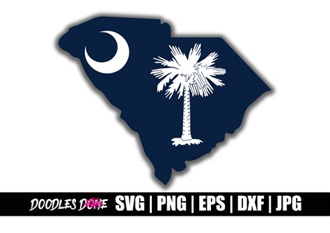 South Carolina Flag Svg Graphic By Doodlesdone · Creative Fabrica