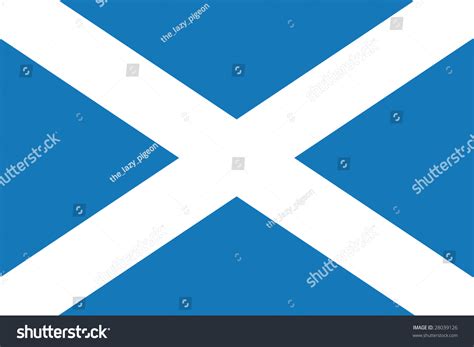 Official Flag Of Scotland Stock Photo 28039126 Shutterstock