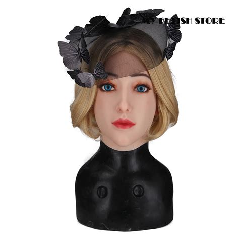 Alicecrossdress Full Head Realistic Silicone Young Girl Female Disguise Party Masquerade