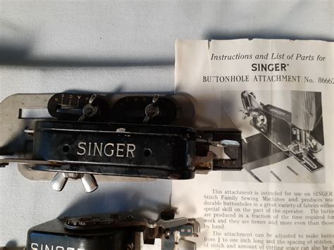Other Antiques Collectables Singer Buttonhole Attachment No 86662