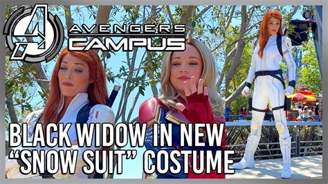 Black Widow In Snow Suit Costume Avengers Campus At Disney California