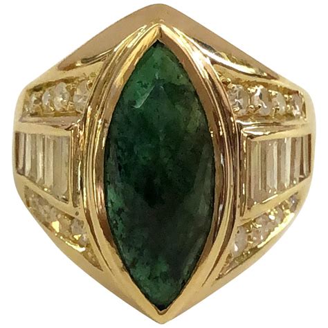 Gold Emerald Diamonds And Sapphire Ring For Sale At 1stdibs