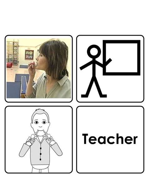 Teacher With Images Sign Language For Kids Makaton Signs British