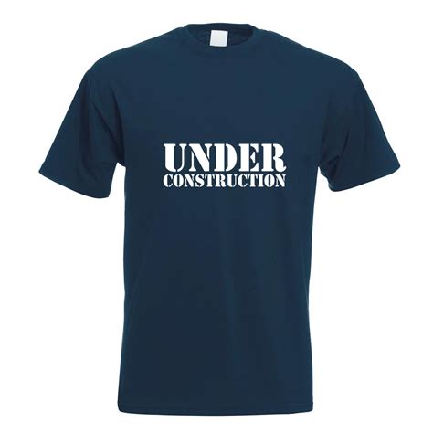Under Construction T Shirt Motif Printed Funshirt Design Print Ebay