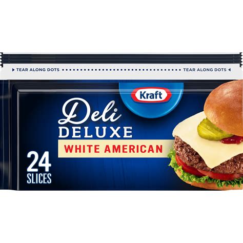 Kraft Deli Deluxe White American Cheese Slices Ct Bag Walmart Com