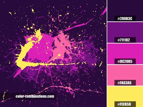 Find the perfect palette by mixing search terms. Purple Pink Yellow Color Palette | in 2020 | Color palette ...