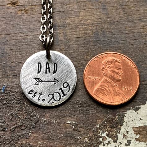 New Dad Gifts Established Dad Jewelry Silver Necklace For Etsy