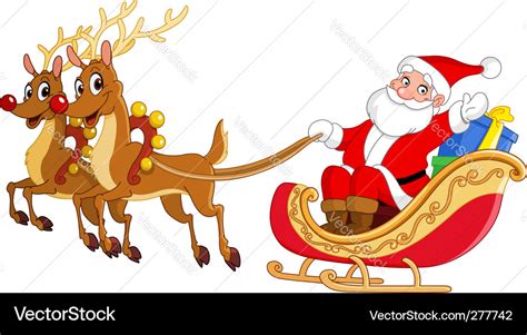 Santa Claus Sleigh Stock Vector Image By Analia My Xxx Hot Girl