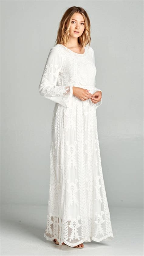 Caitlin White Lace Dress Latter Day Saint Temple Dress Also Comes In
