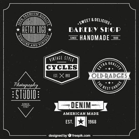 Free Vector Retro Badges Collection