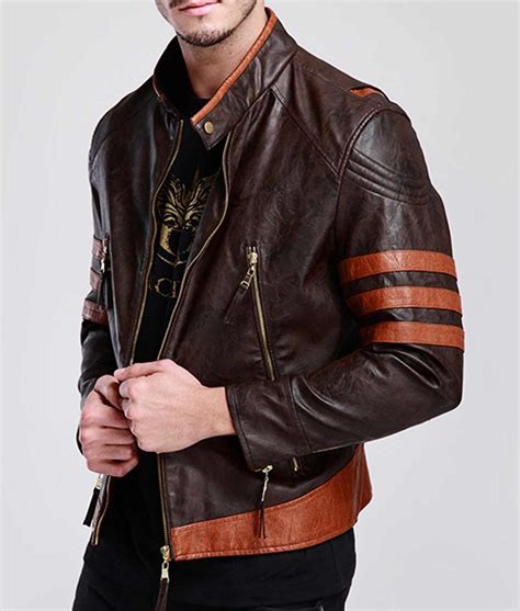 X Men Wolverine Style Leather Jacket As Worn By Hugh Jackman In The