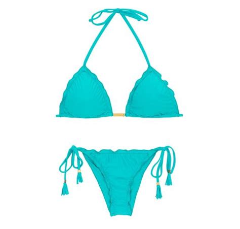 Two Piece Swimwear Sky Blue Scrunch Side Tie Bikini Nanai Eva