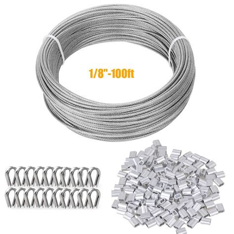 Buy Tootaci 3mm Wire Rope Kit30m3mm Stainless Steel Wire Rope Pvc Coated Metal Cablewith