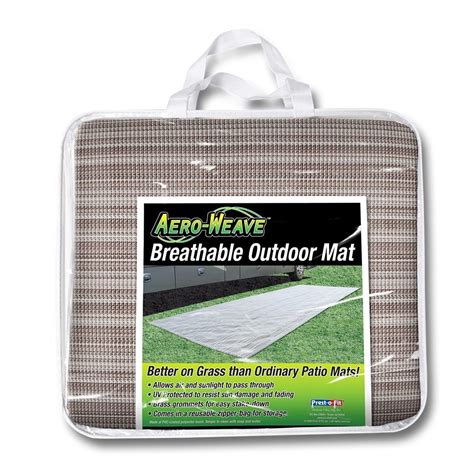Allows air and sunlight to flow through. Prest-O-Fit 2-3031 Aero-Weave Santa Fe Outdoor RV Mat - 7 ...