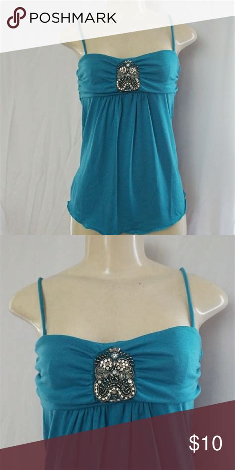 New Teal Top Spaghetti Straps Teal Top Tops Top Outfits