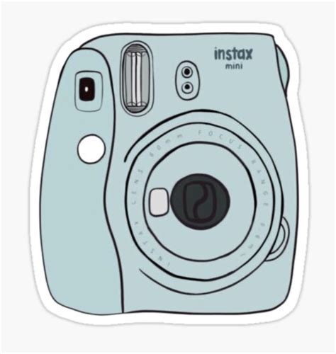 Blue Polaroid Camera Sticker By Adorbstickers Adesivi Stampabili