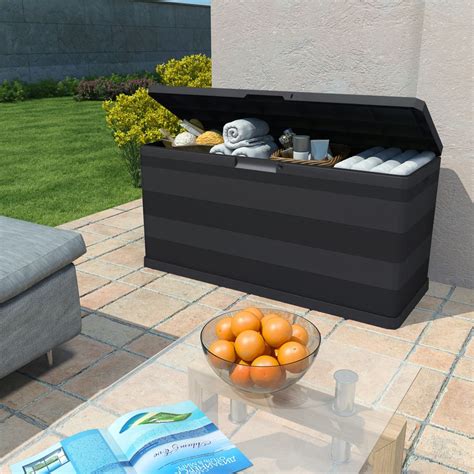 Large Outdoor Garden Storage Box Plastic Utility Chest