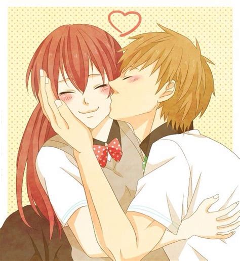 Anime Kiss On The Cheek The Illustration Is Available For Download In High Resolution Quality Up