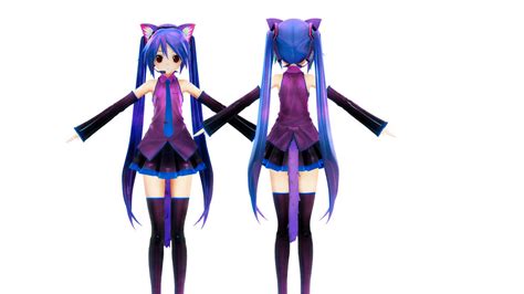 Mmd Api Neko Miku Dl By Yozane On Deviantart