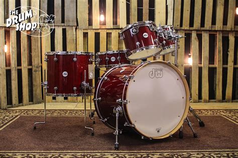 Dw Design Series Set Cherry Stain 18x22 8x10 9x12 14x16 Reverb