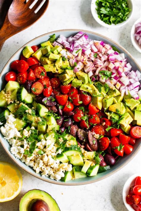 Mediterranean Chopped Salad Paleo Vegan
