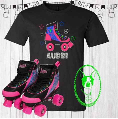 Roller Skate Personalized Birthday Custom Shirt For Kids Short Sleeve