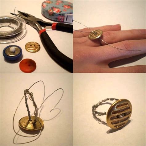 Easy Jewelry Crafts For Kids Diy Button Rings In 3 Steps · How To Make