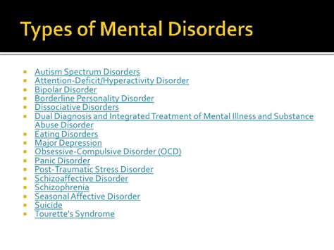 Mental illness, considered as an abnormality of person's psychism and dominated by a behavioral or thinking pattern of peculiarity, may lead to pain or disability. Mental disorders ppt