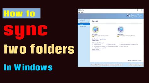 How To Sync Two Folders In Windows 10 Youtube