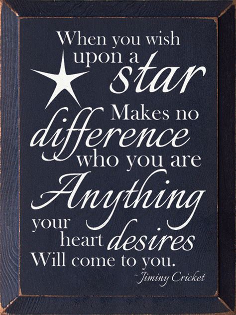 When You Wish Upon A Star Makes No Difference Who You Are Wood Sign