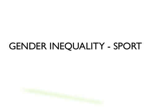 I have young daughters and i'm hoping that at some point in their lives, they will love sports just as dearly as i have been doing for example, let's look at the 2o15 women's soccer world cup final in vancouver, canada. Gender Inequality and Sports