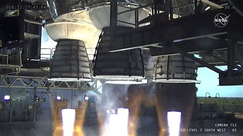 Nasa Conducts Hot Fire Test Of Massive Sls Rocket Core Stage For