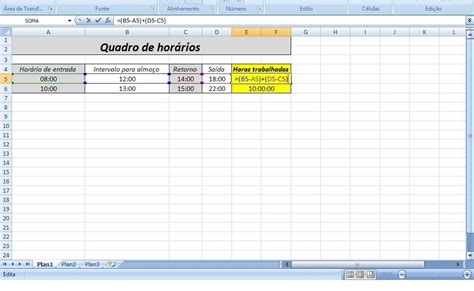 Excel F Cil Aprenda Como Calcular Horas Trabalhadas