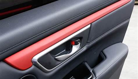 FOR HONDA CRV CR-V 2017-2020 ABS red car inner door armrest trim strip