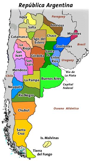 Países Limitrofes Provincias Y Capitales De Argentina Taringa