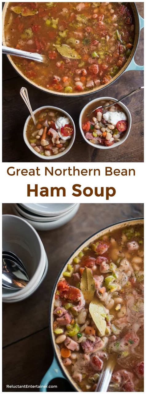This is now in your recipe box. Great Northern Bean Ham Soup Recipe - Reluctant Entertainer