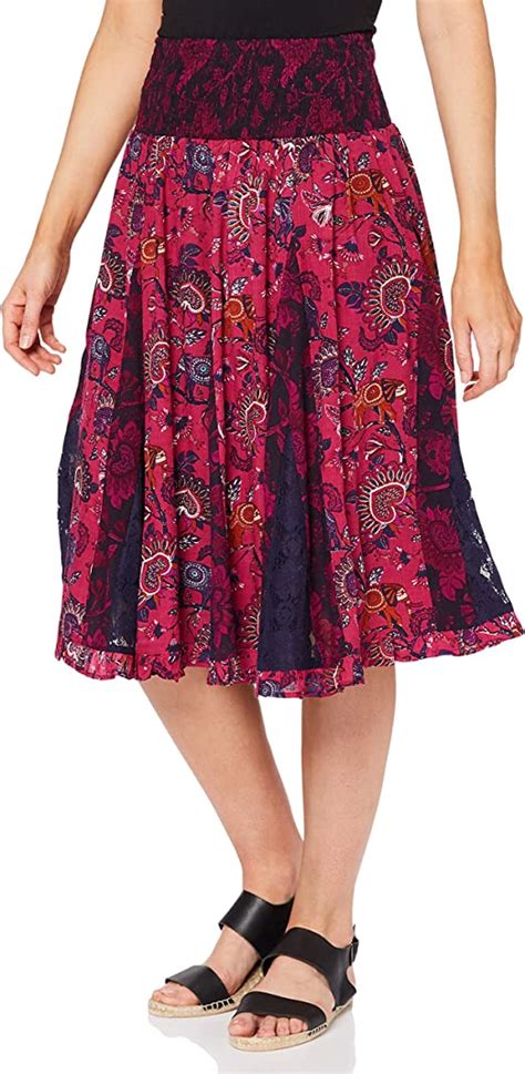 Joe Browns Damen Elegant Godet Skirt Rock A Fuchsia Multi 44 Amazon