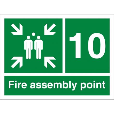 Fire Assembly Point Number 10 Signs From Key Signs Uk