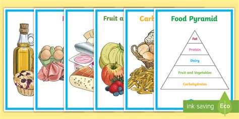 Enjoy a variety of nutritious foods, including: Food Pyramid Posters - food pyramid, healthy eating, poster, display, food