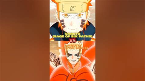 Naruto S06p Vs Naruto Baryon Mode Who Is Strongest Otsutsukigod