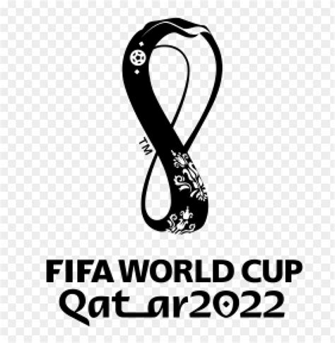 Download Qatar 2022 World Cup Logo Black Color Print Png Png Free Png