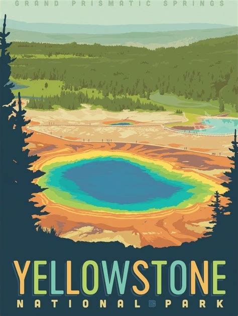 yellowstone national park grand prismatic springs anderson design … in 2020 vintage