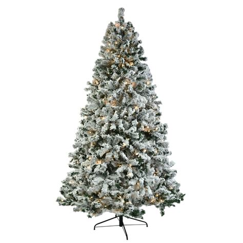 Christmas Trees Clearance 75ft Pre Lit Flocked Christmas Tree With